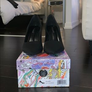 Jeffery Campbell Black Neoprene Heels - Pelara